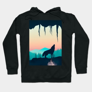 Wolf at Night Hoodie